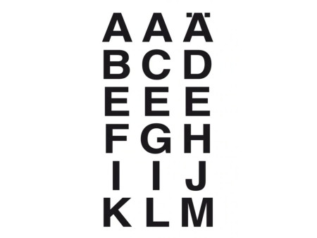 HERMA Sticker alphabétique A-Z, film noir, 20 x 20 mm