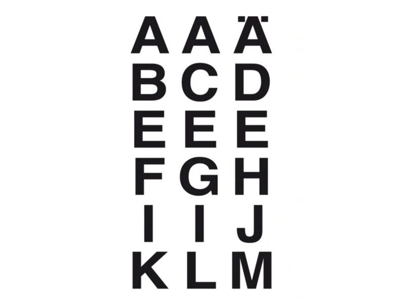 HERMA Sticker alphabétique A-Z, film noir, 20 x 20 mm