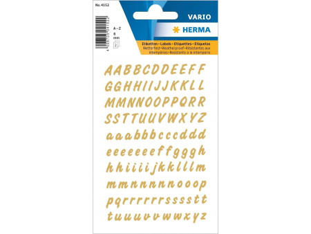 HERMA stickers alphabétique A-Z, or, film résistant aux