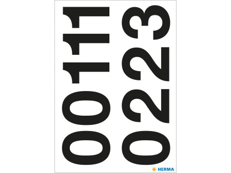 HERMA stickers chiffres 0-9, film noir, hauteur: 33 mm