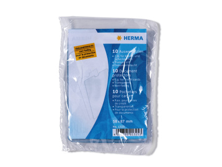 HERMA Pochette pour carte, PP, 1 poche, 58 x 87 mm, pack