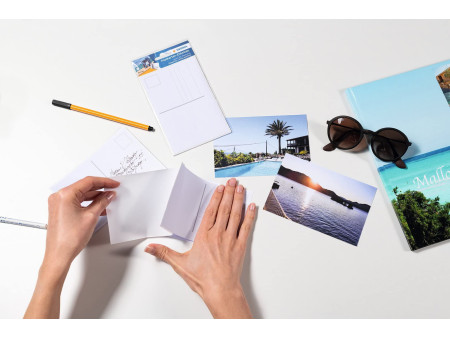 HERMA étiquettes carte postale, 95 x 145 mm, blanc