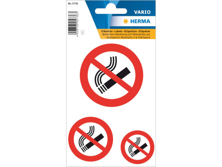 HERMA étiquettes d'indication 'Ne pas fumer', film, résistan