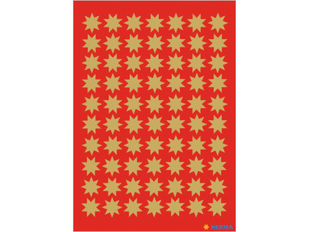 HERMA Autocollants de Noël DECOR 'étoiles', 10 mm, or