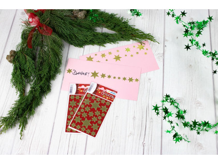 HERMA Autocollants de Noël DECOR 'étoiles', assorti, or