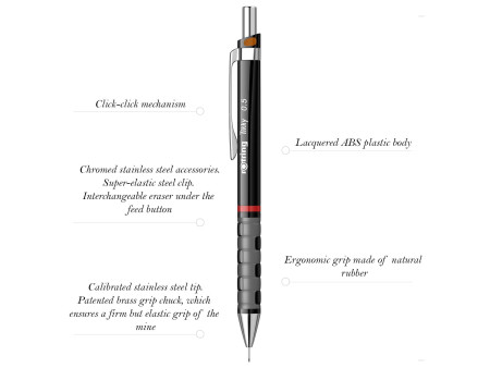 rotring Porte-mines Tikky 0,5 mm, noir