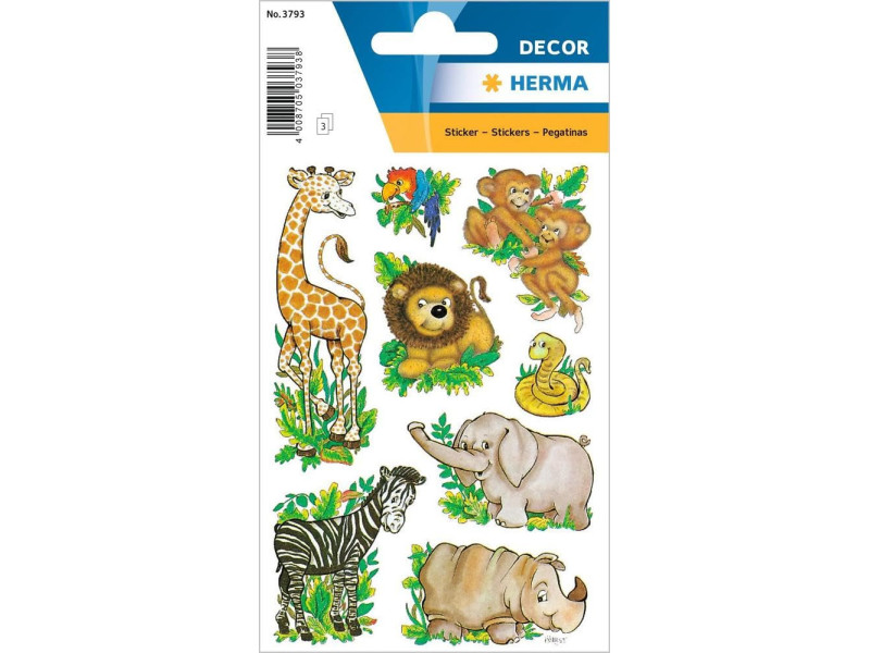 HERMA Autocollants DECOR 'Animaux de la jungle'