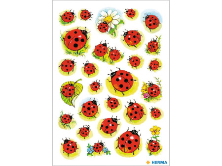 HERMA Sticker DECOR 'Coccinelles et fleur'