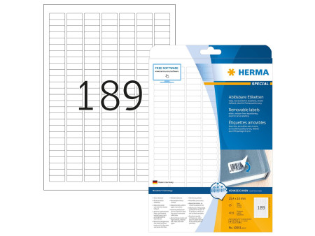 HERMA Etiquette universelle SPECIAL, 25,4 x 10 mm, blanc