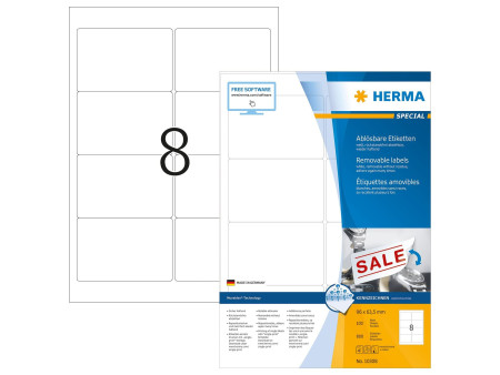 HERMA Etiquette universelle SPECIAL, 96 x 63,5 mm, blanc