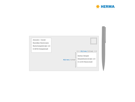 HERMA Etiquette universelle SPECIAL, 63,5 x 46,6 mm, blanc