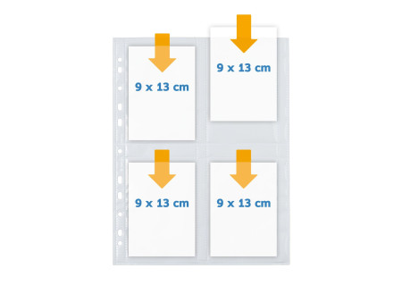 HERMA Pochettes photos Fotophan A4, pour photos 9 x 13 cm,