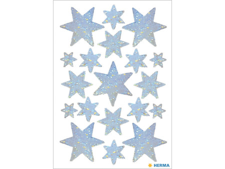 HERMA Sticker de Nöel DECOR 'étoiles', assorti, argent,