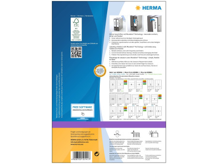 HERMA Etiquette dos de classeur 'Movables' 192 x 61 mm,blanc