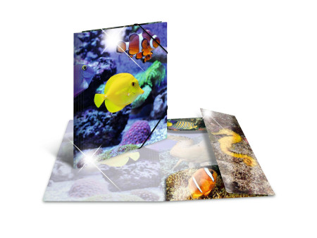 HERMA Chemise à élastiques 'poissons', PP Glossy, A3