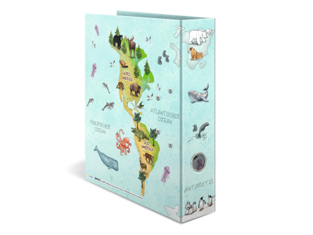 HERMA Classeur à motif pour école maternelle Carte du monde
