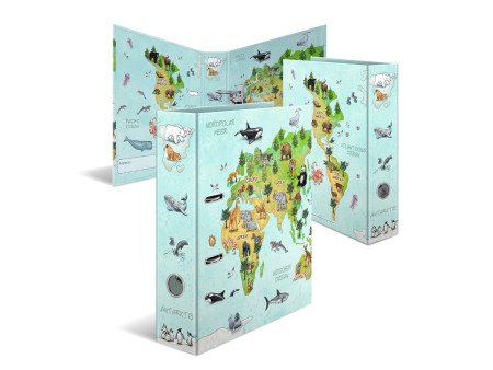 HERMA Classeur à motif pour école maternelle Carte du monde
