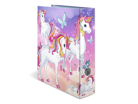 HERMA Classeur à motif 'Licorne', A4, margeur du dos: 70 mm