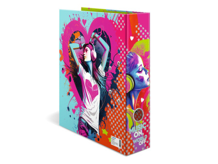 HERMA Classeur à motifs 'Music Girl', A4, 70 m