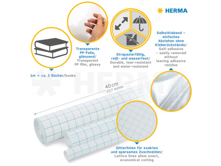 HERMA film de protection, autocollant, 400 mm x 10 m