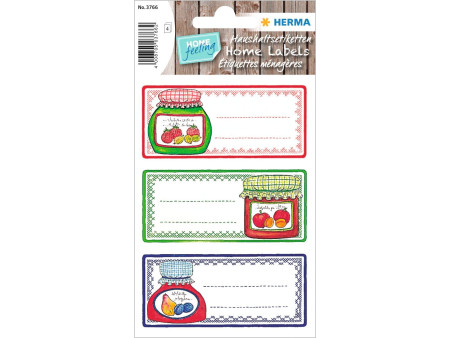 HERMA Étiquette de cuisine Bocaux, 76 x 35 mm, en couleurs