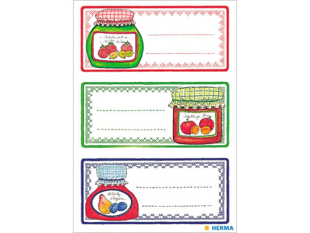 HERMA Étiquette de cuisine Bocaux, 76 x 35 mm, en couleurs