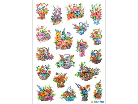 HERMA Autocollants DECOR 'Fleurs dans un panier'