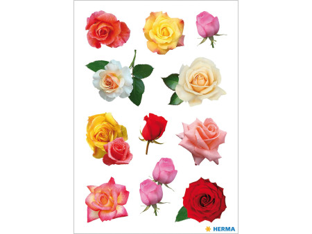 HERMA Sticker DECOR 'Boutons de rose multicolores'